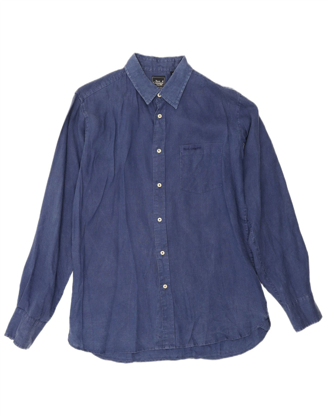 Chemise Homme Best Company Lin Bleu Marine Moyen