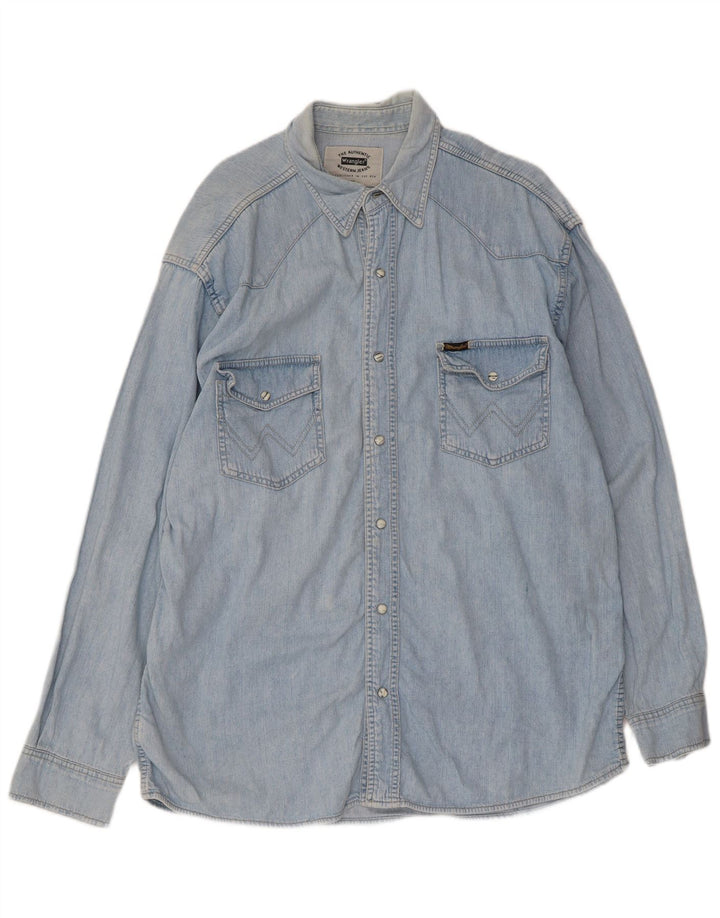 Wrangler Chemise en Jean Homme XL Bleu Coton