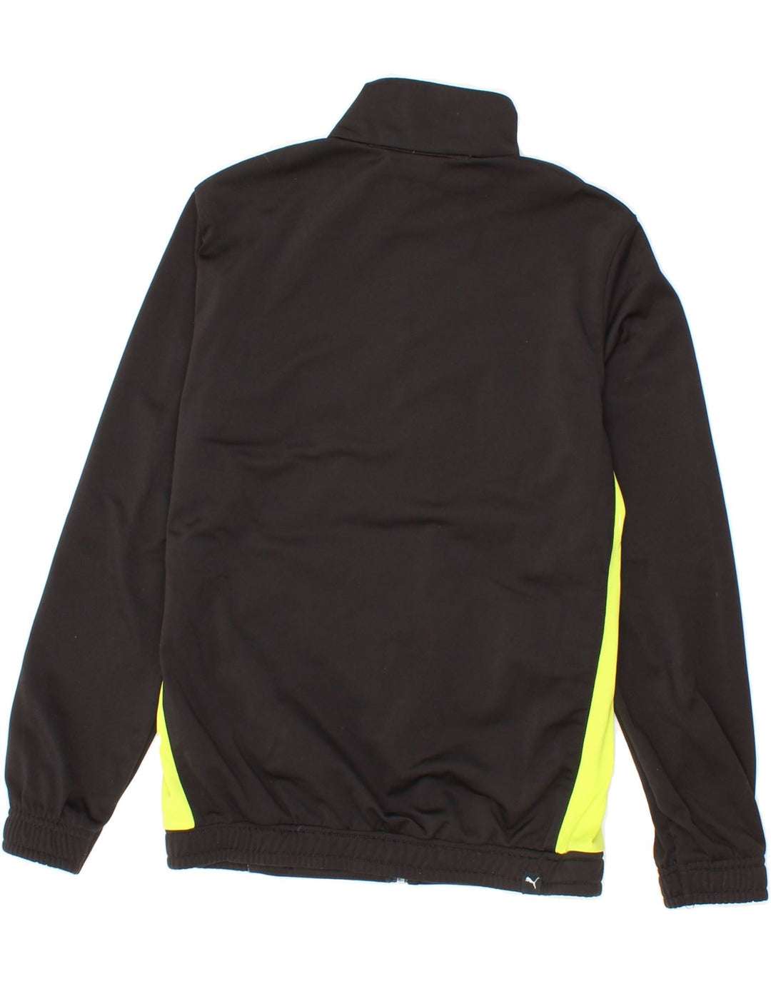 PUMA Boys Graphic Tracksuit Top Jacket 11-12 Years Black Colourblock Vintage Puma and Second-Hand Puma from Messina Hembry 
