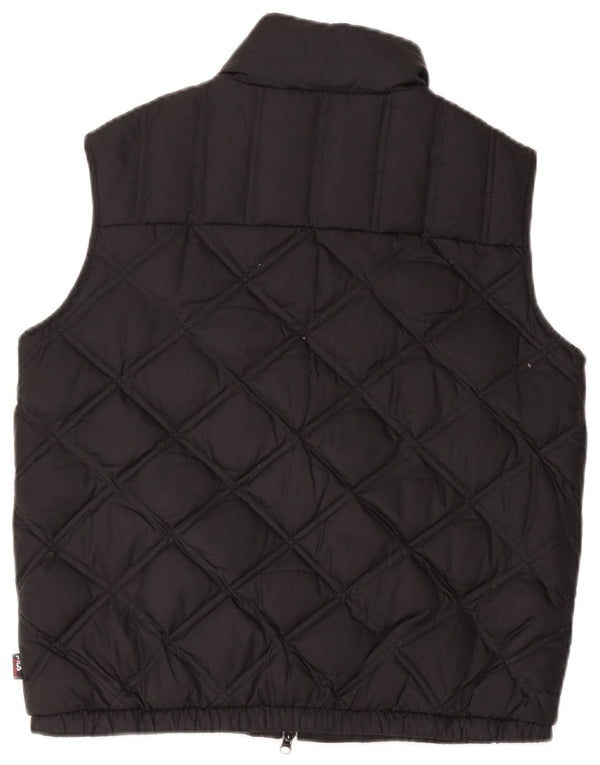 Fila Femme Gilet Rembourré UK 14 Moyen Noir Polyester