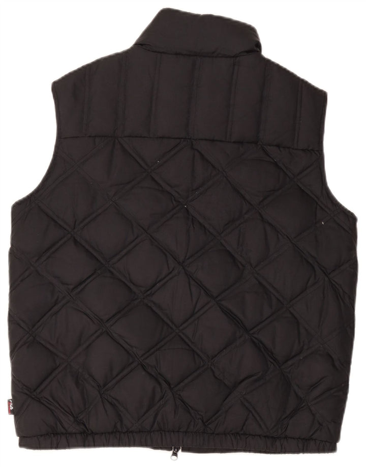 Fila Femme Gilet Rembourré UK 14 Moyen Noir Polyester