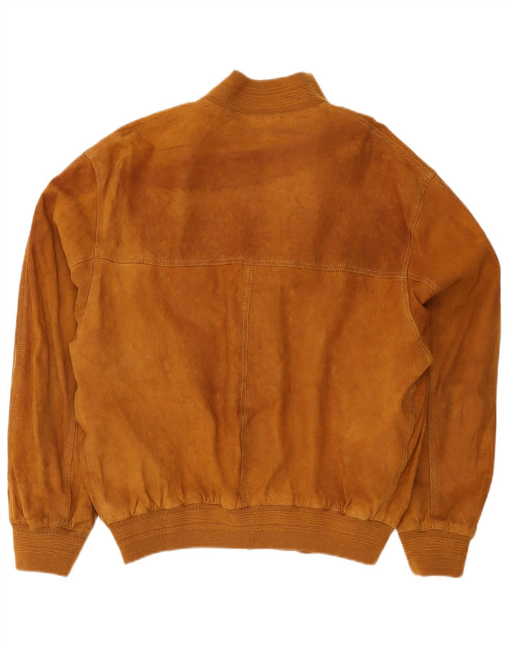 Veste Bomber En Daim Vintage Homme IT 52 XL Beige