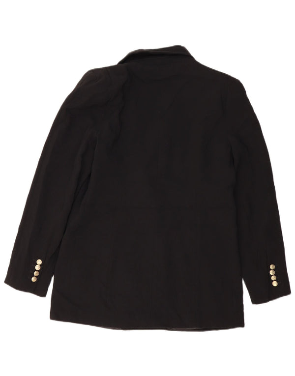 ZARA Femme Veste Blazer Croisée En Polyester Noir Moyen