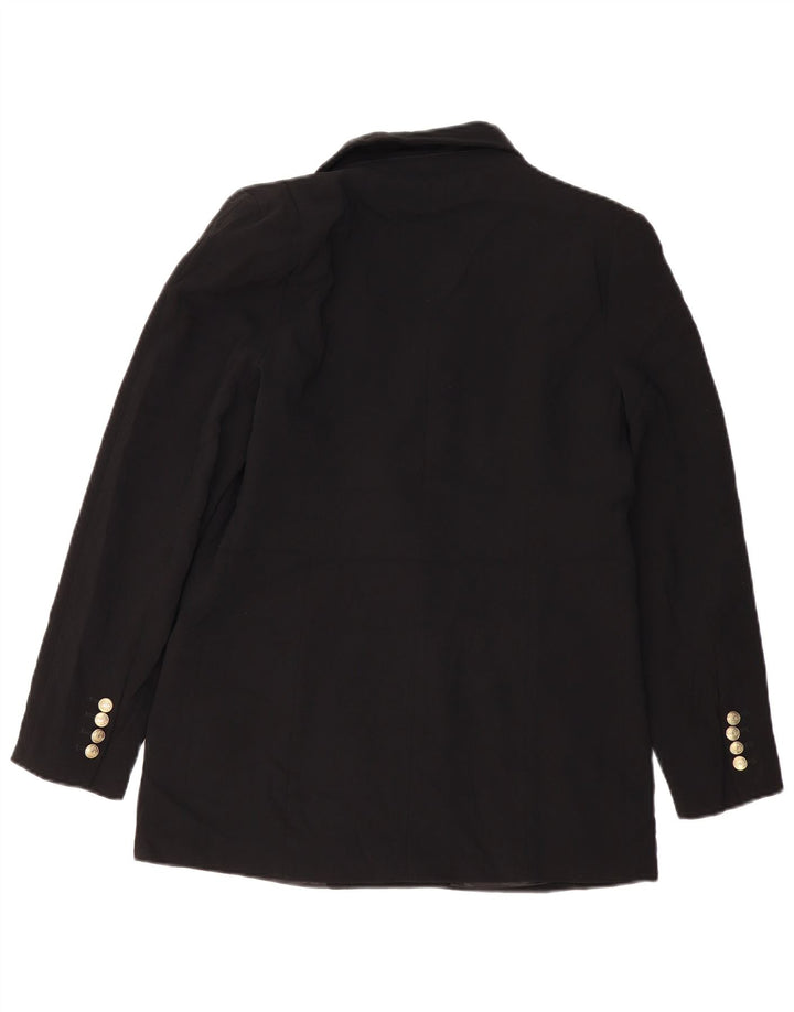 ZARA Femme Veste Blazer Croisée En Polyester Noir Moyen