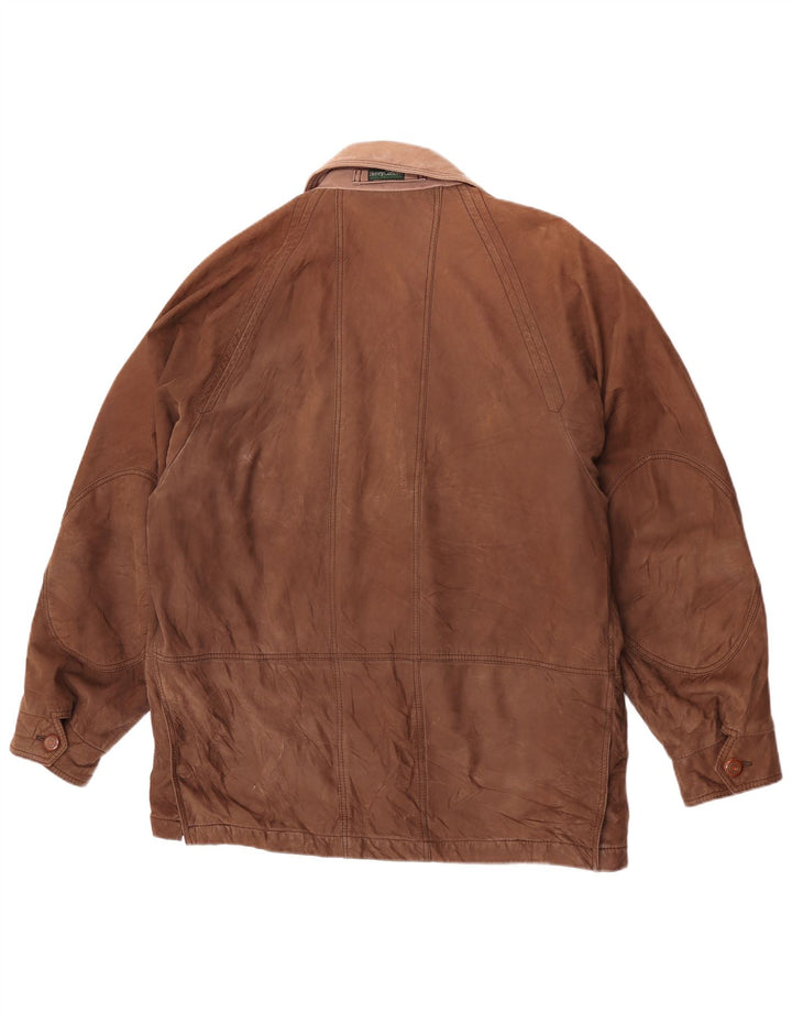 Henry Cottons Veste en cuir robuste pour homme IT 50 Grand cuir marron