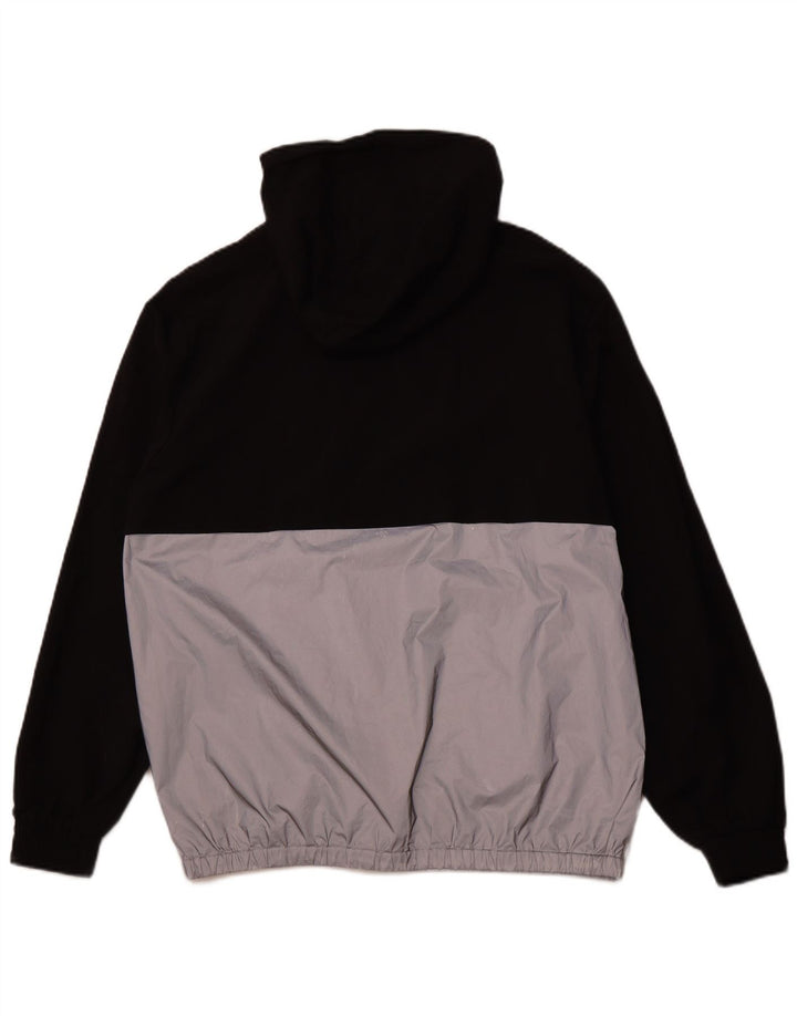 FILA Veste de survêtement à capuche et col zippé pour homme Large Noir Colorblock