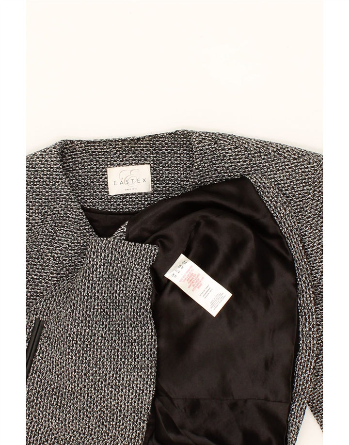 EASTEX Womens 4 Button Blazer Jacket UK 16 Large Black Polyester Vintage Eastex and Second-Hand Eastex from Messina Hembry 