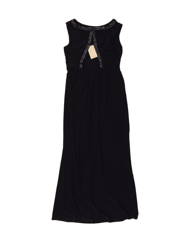 MONSOON Womens Sleeveless Maxi Dress UK 16 Large Black Polyester Vintage Monsoon and Second-Hand Monsoon from Messina Hembry 
