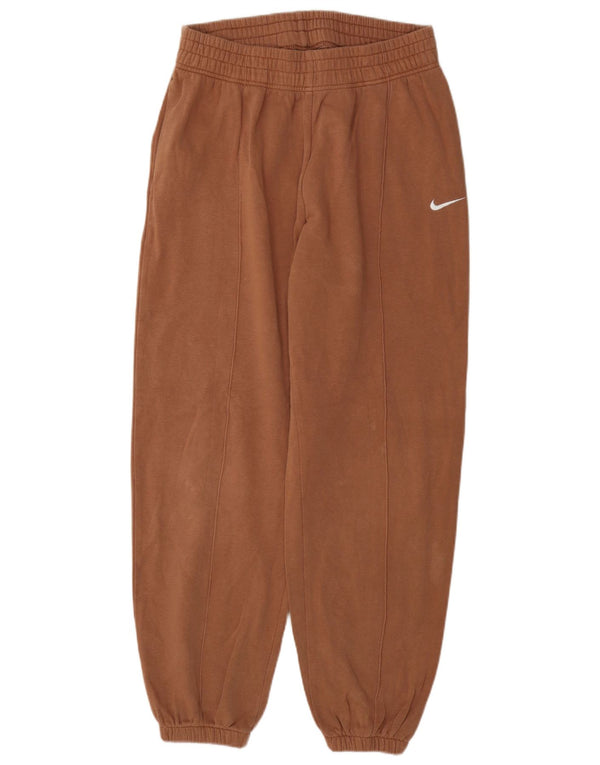 Nike Pantalon de survêtement coupe ample pour femme UK 12 en coton marron moyen