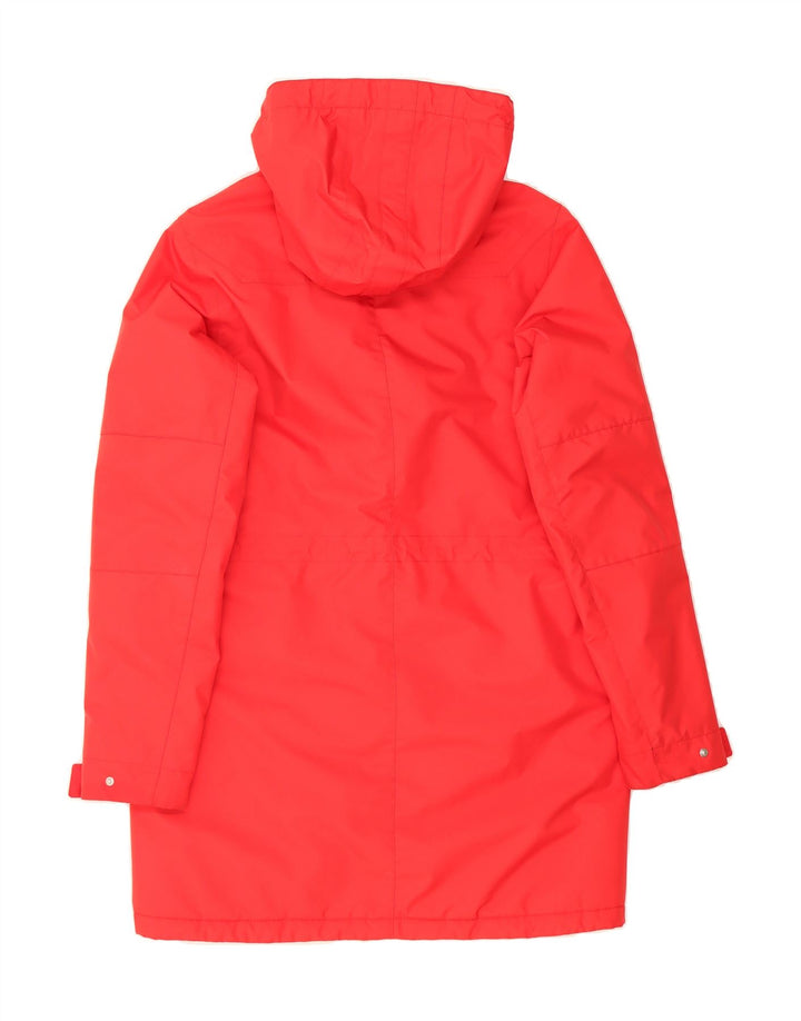 HELLY HANSEN Womens Hooded Windbreaker Coat UK 14 Medium Red Polyester Vintage Helly Hansen and Second-Hand Helly Hansen from Messina Hembry 