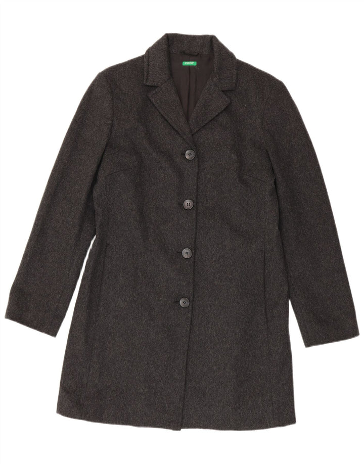 Benetton Pardessus Femme IT 44 Laine Gris Moyen