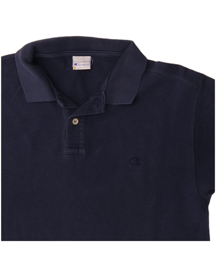 CHAMPION Polo Homme Petit Bleu Marine Coton