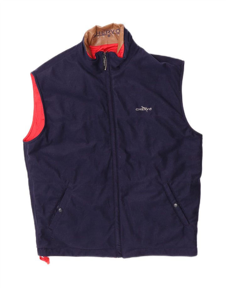 Chervo Gilet réversible pour homme UK 38 Rouge moyen Polyamide