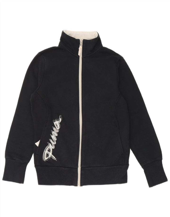 PUMA Veste de survêtement graphique pour femme UK 12 Coton noir moyen