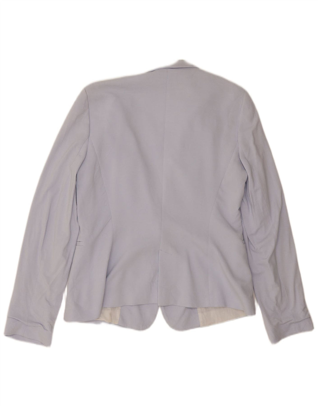 Zara Veste Blazer 1 Bouton Femme UK 14 Large Bleu Viscose