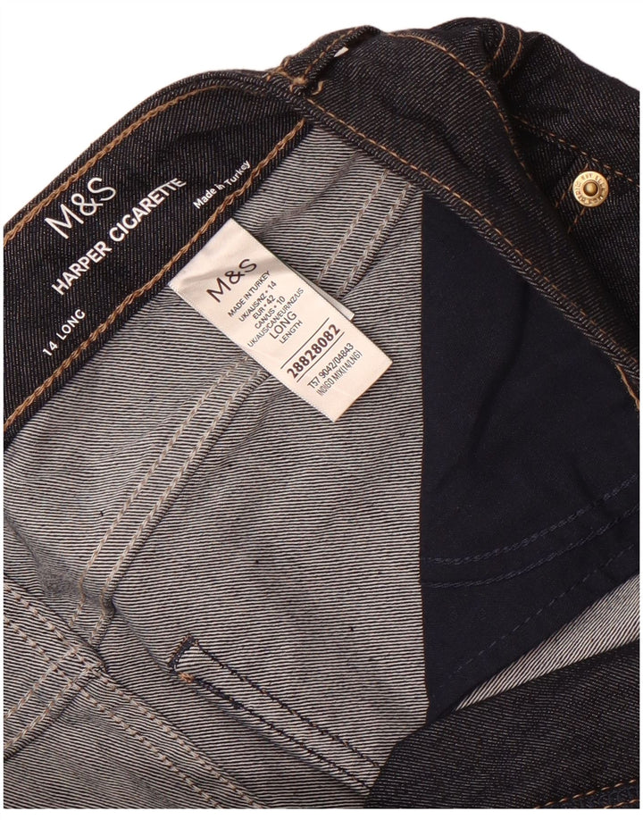 Marks & Spencer Jean Harper Tapered pour femme UK 14 Large W32 L28 Bleu marine
