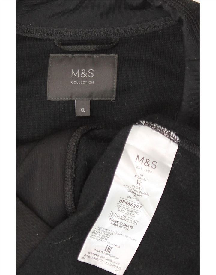 Marks & Spencer Gilet polaire pour homme UK 42 XL Noir Polyester