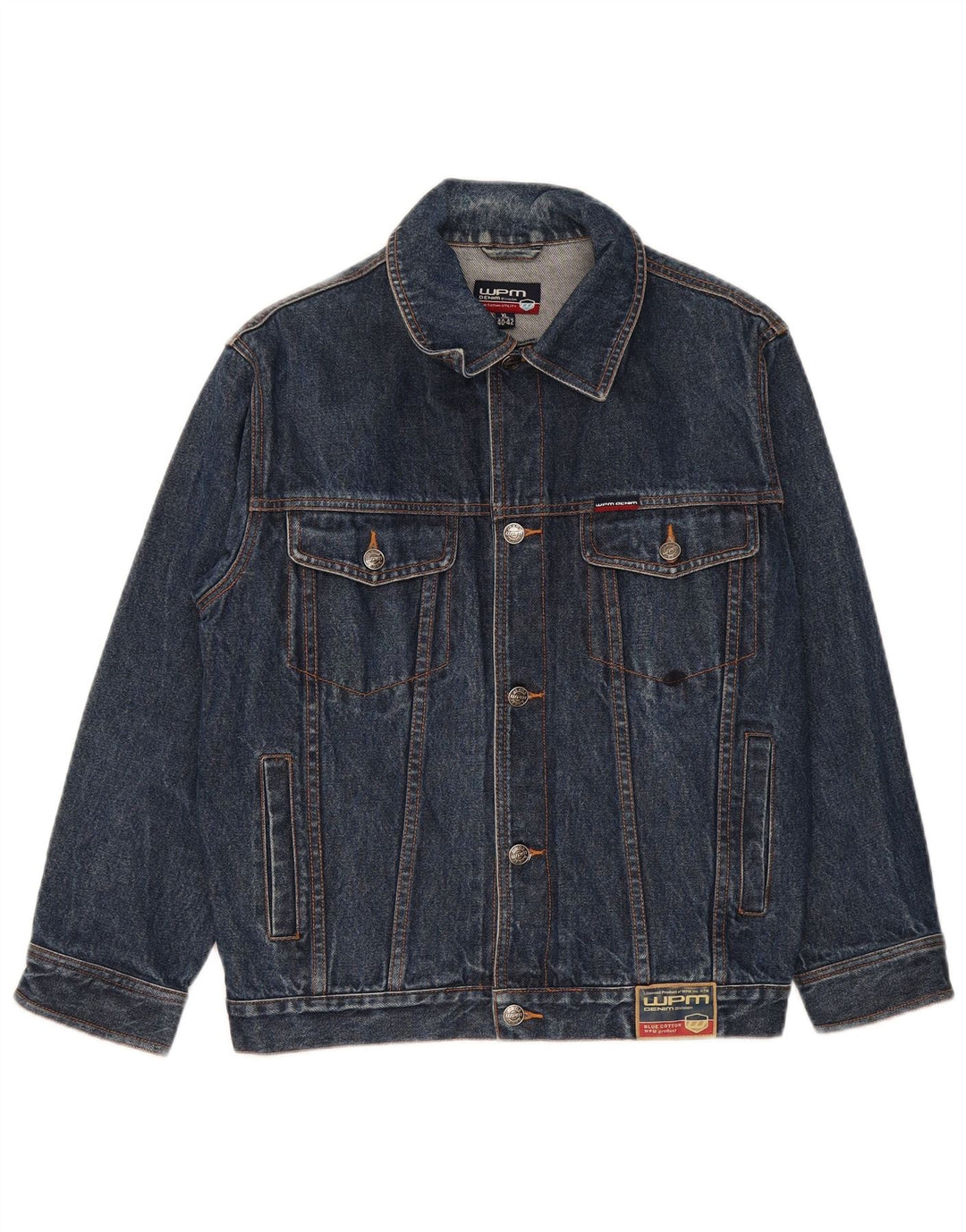 WPM Veste en Jean Homme UK 42 XL Bleu Coton