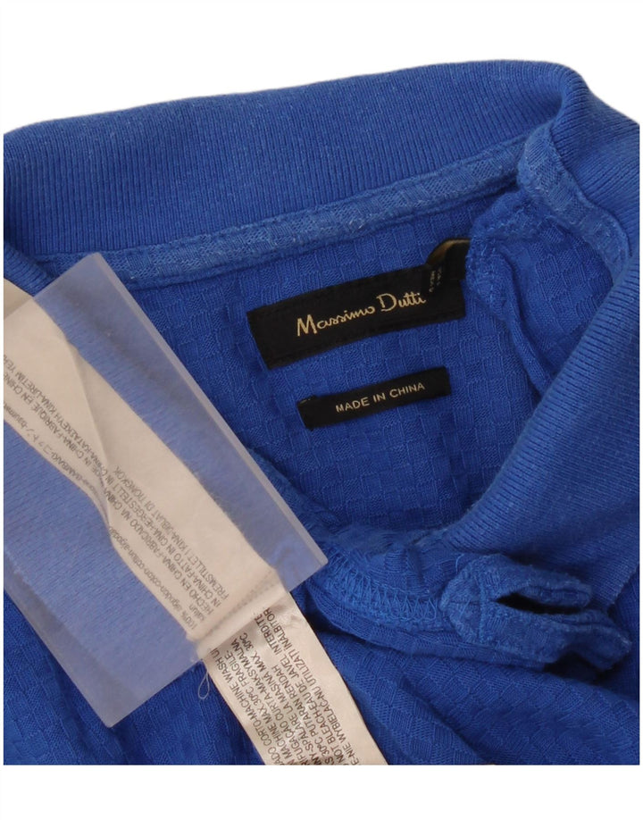 Massimo Dutti Polo Homme Grand Bleu Coton