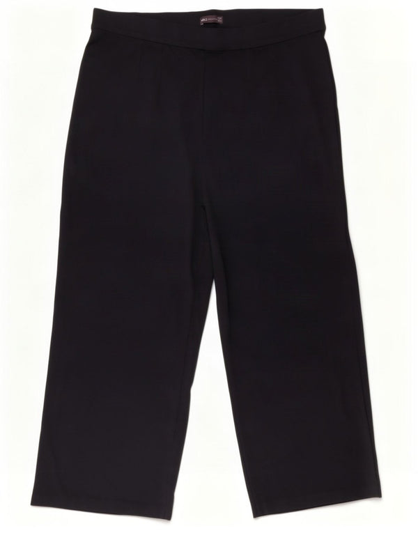 Marks & Spencer Pantalon décontracté taille haute pour femme UK 22 3XL W40 L28 Navy Bl