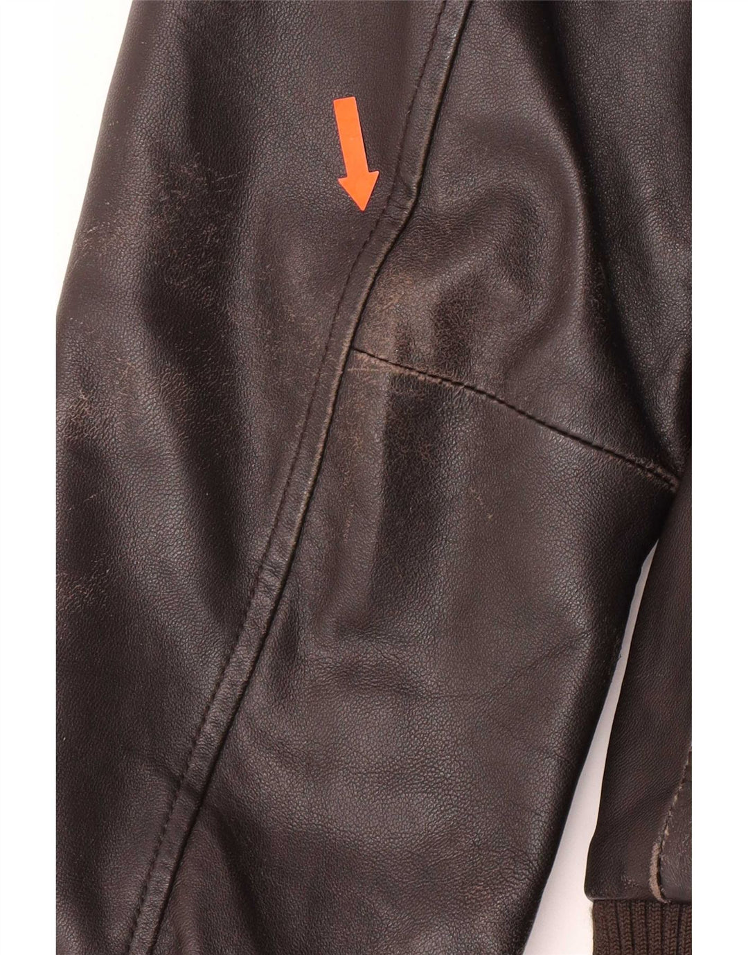 Geox Veste en cuir bomber pour homme UK 38 Marron moyen