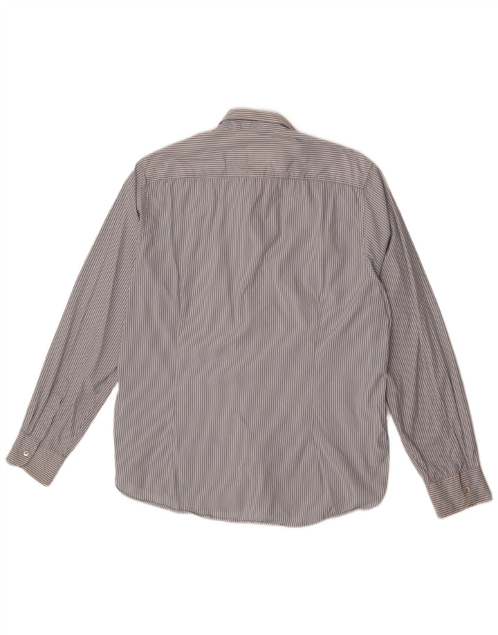 Ted Baker Chemise Homme Taille 5 XL Coton à fines rayures bleues