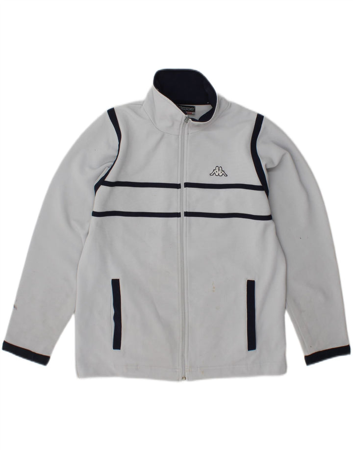KAPPA Veste de survêtement pour femme UK 14 Gris moyen Colorblock Polyester