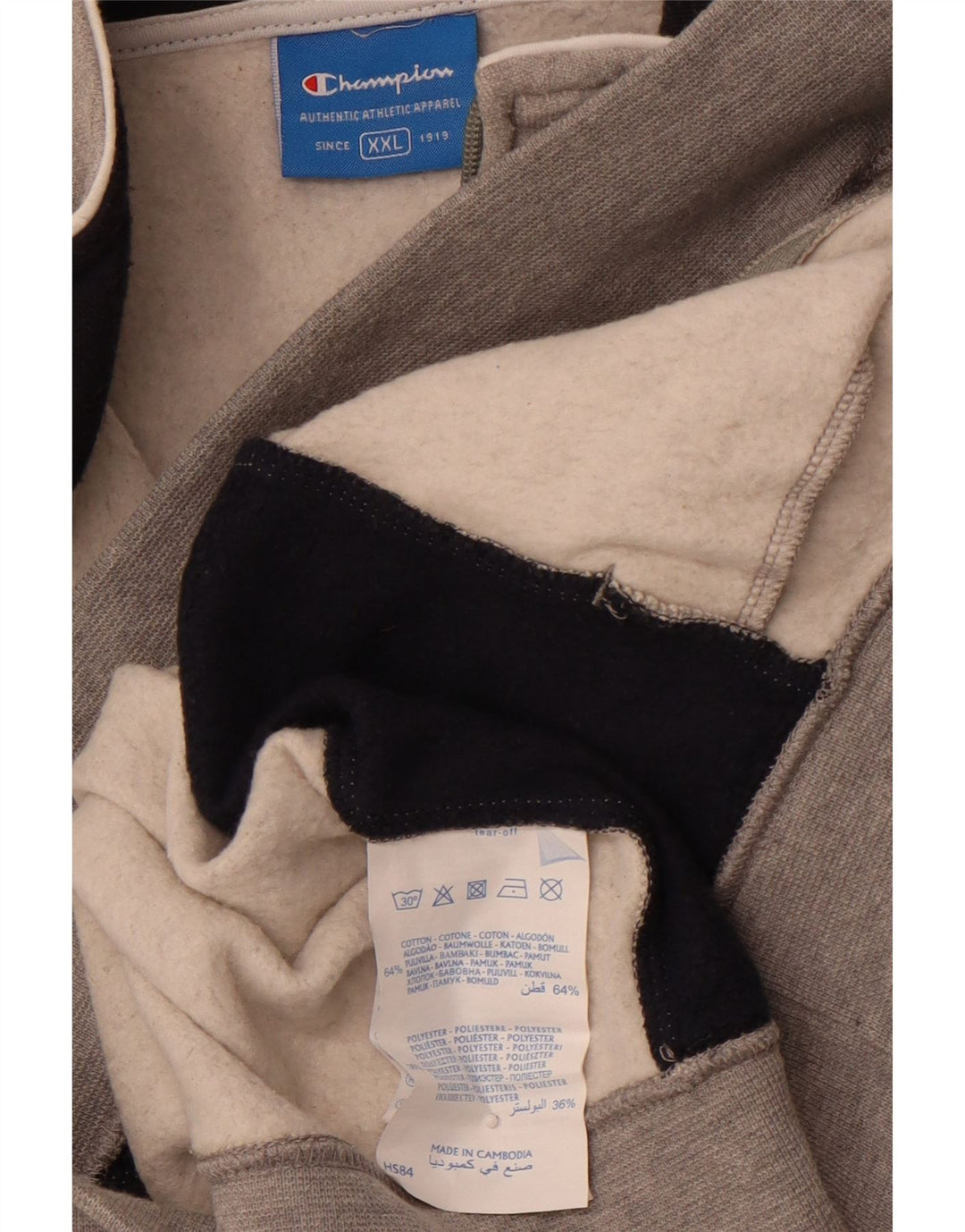 CHAMPION Veste de Survêtement Homme 2XL Gris Colorblock Coton