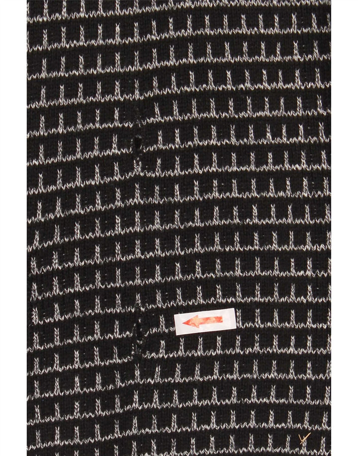 Settebello Cardigan Homme Pull XL Noir Carreaux Acrylique