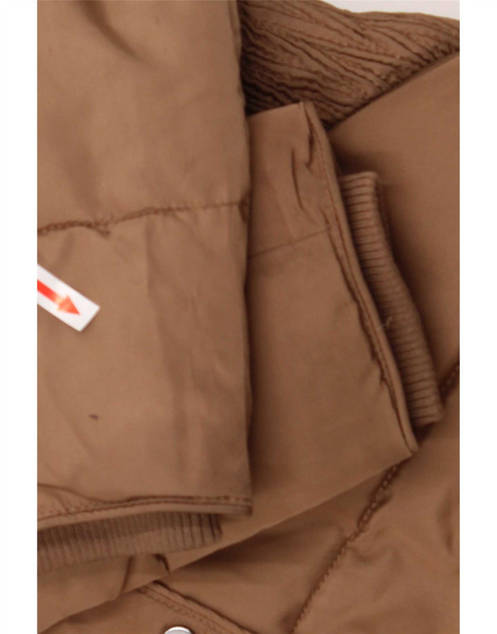 Hobbs Manteau rembourré pour femme UK 8 Petit Marron Polyester Colorblock