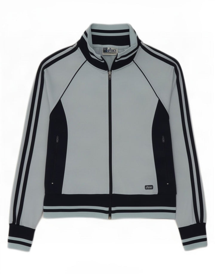 Asics Veste de survêtement pour femme UK 12 Bleu moyen Colourblock