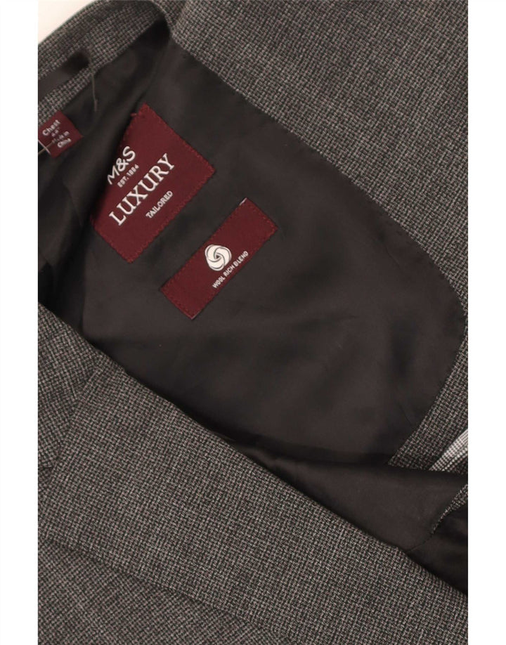 Marks & Spencer Veste blazer à 2 boutons pour homme UK 44 XL Gris