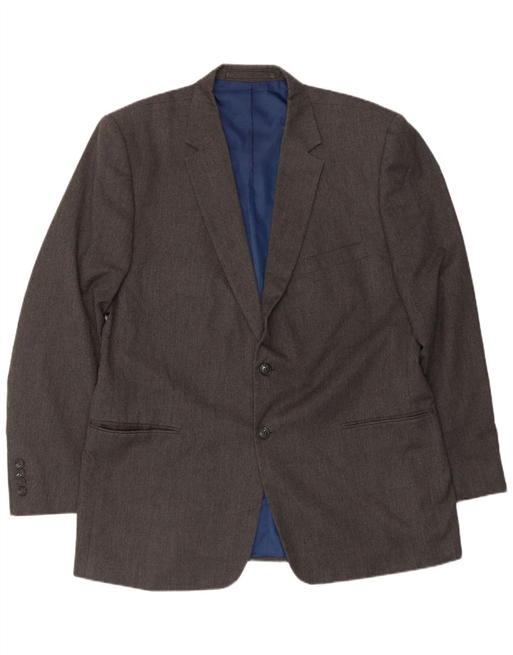 MARKS & SPENCER Veste blazer coupe régulière à 2 boutons pour homme UK 46 XL Gris