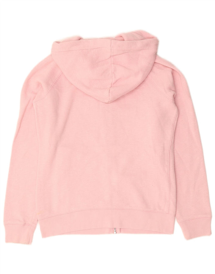 Jack Wills Pull à capuche zippé pour femme UK 12 Coton rose moyen