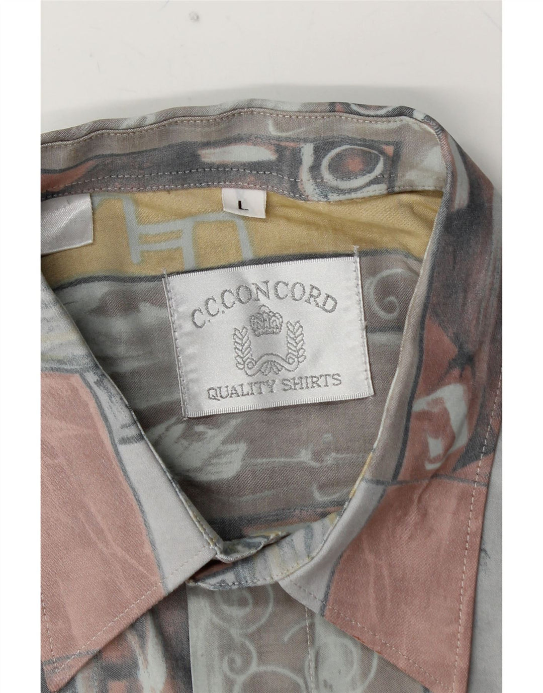 C.C.CONCORD Chemise à Manches Courtes Homme Large Géométrique Multicolore