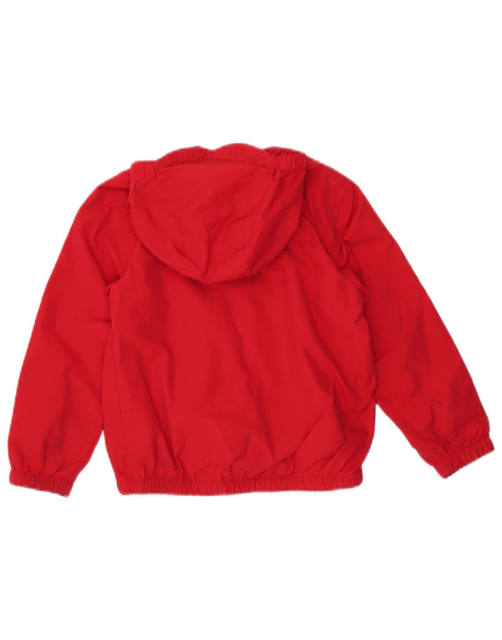 Lyle & Scott Veste coupe-vent à capuche pour garçon 5-6 ans Rouge Coton