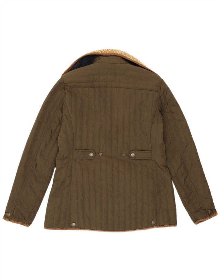 Crew Clothing Veste matelassée pour femme UK 12 Medium Kaki Polyester