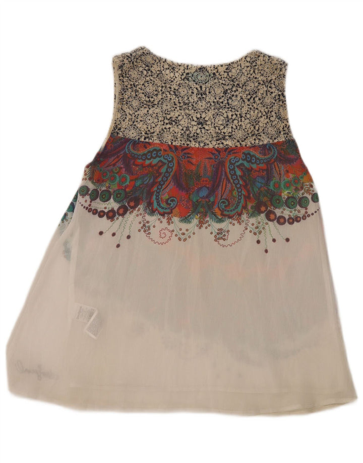 DESIGUAL Chemisier graphique pour femme UK 10 Petit motif cachemire multicolore