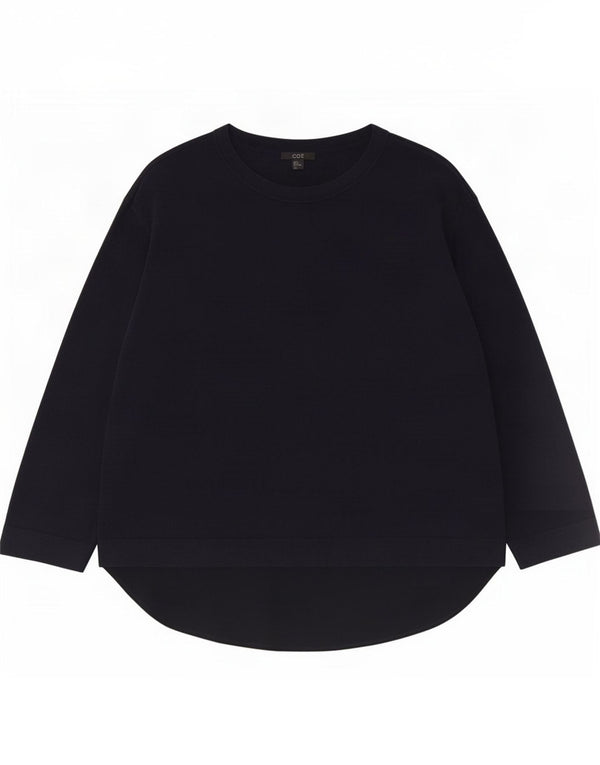 Cos Pull à manches 3/4 et col bateau pour femme UK 14 Bleu marine moyen