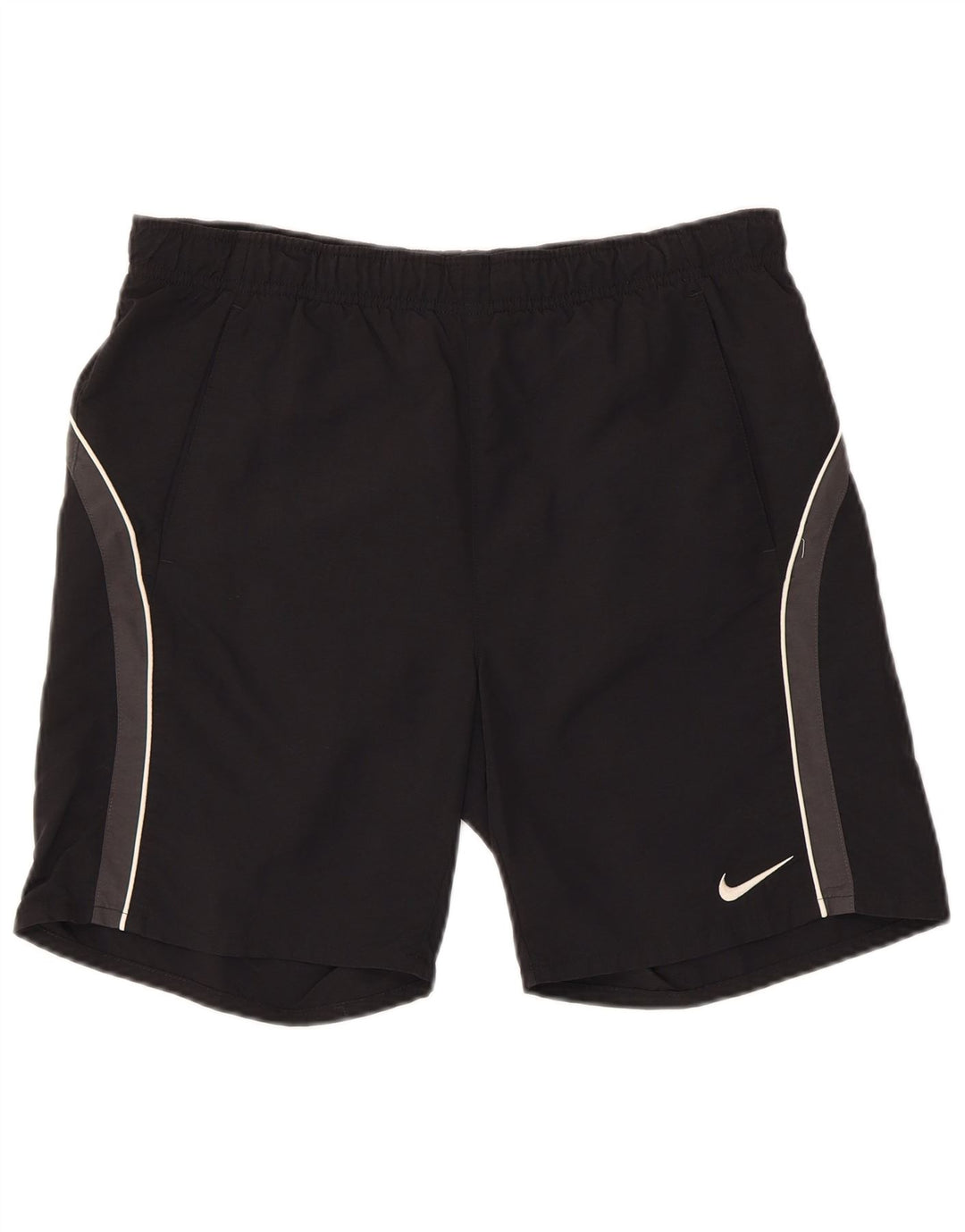 NIKE Short de sport graphique pour hommes, petit, en nylon noir