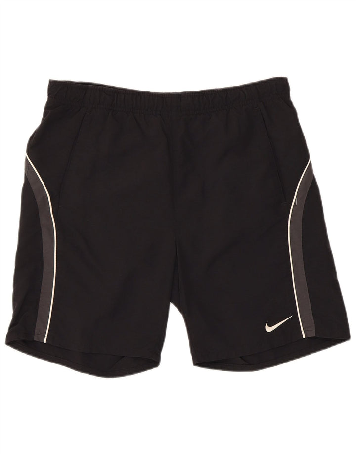 NIKE Short de sport graphique pour hommes, petit, en nylon noir