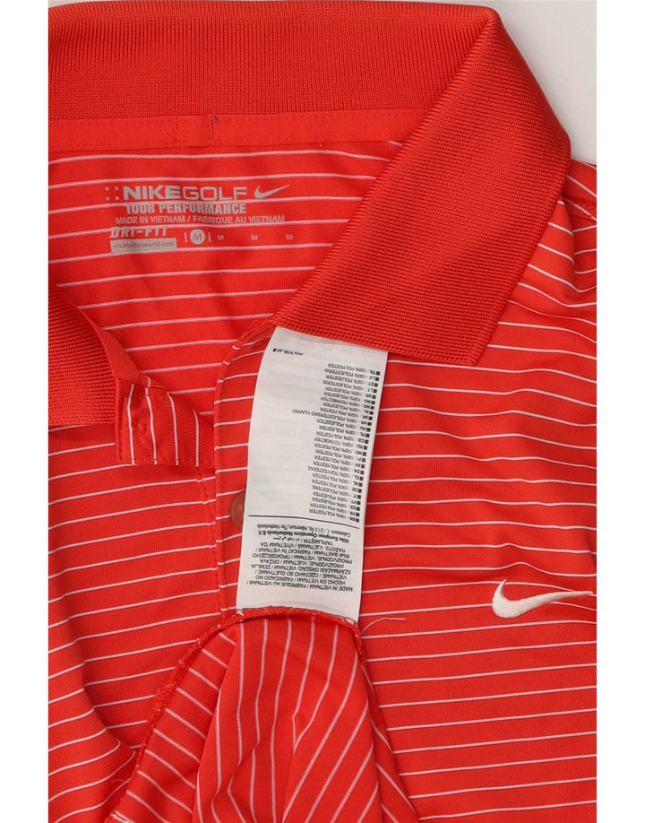 Nike Polo Dri Fit Homme Rayé Rouge Moyen Polyester