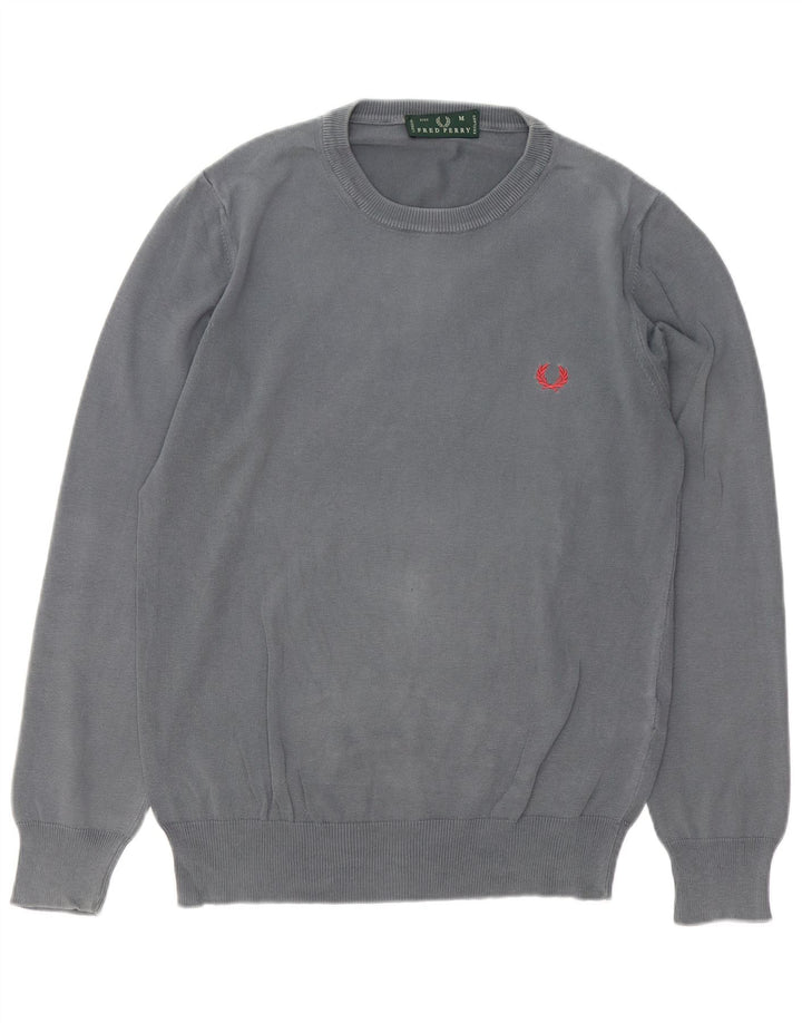 FRED PERRY Pull Col Rond Homme Gris Moyen Coton