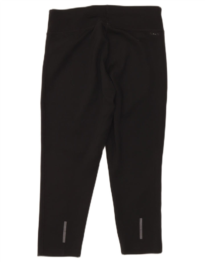 ADIDAS Femmes Climalite Capri Leggings UK 10 Petit Noir Polyester