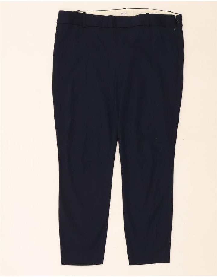 J. CREW Pantalon décontracté skinny pour femme US 14 XL W36 L28 Bleu marine Coton