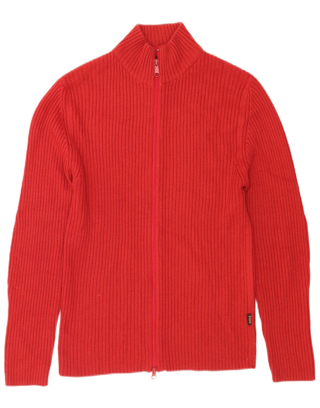 Rifle Mens Cardigan Pull Grande Laine Mérinos Rouge