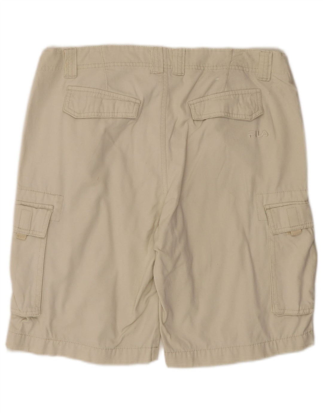 Fila Short Cargo Homme Large W34 Coton Blanc Cassé