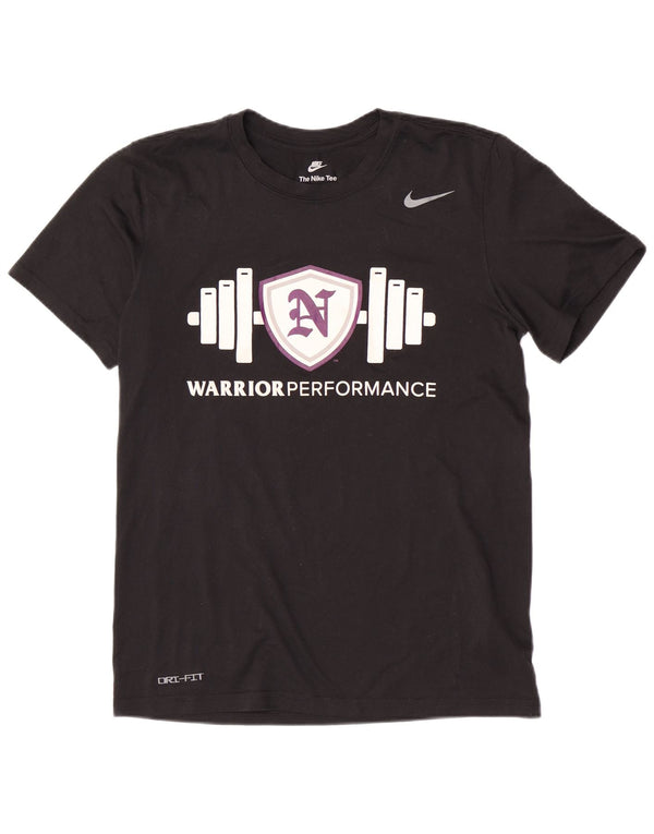 Nike Hommes Dri Fit Graphic T-Shirt Haut Petit Noir Polyester