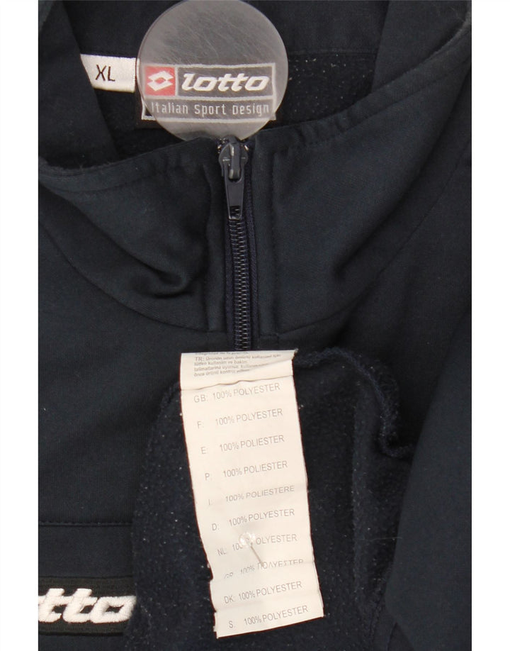 Lotto Sweat-shirt col zippé pour homme XL Bleu marine Polyester