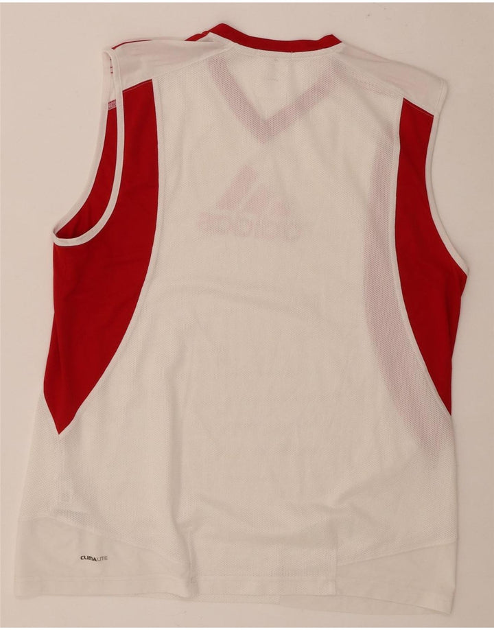 Adidas Hommes Climalite Graphic Débardeur Blanc Moyen Polyester Colorblock
